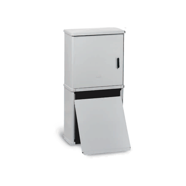 DKC EUROPE - Armadio in vetroresina a 1 vano + zoccolo, dimensioni 546 x 570 x 308 mm (BxAxP) CVT-CVN Serie + CVT/ZZ/0-P ARMADIETTO VETRORES.