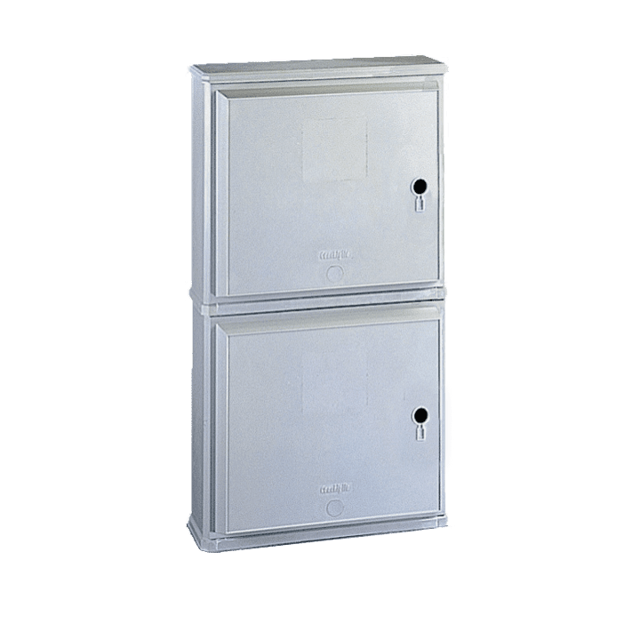DKC EUROPE - Armadio in vetroresina a 2 vani, senza serratura, dim. 714 x 1290 x 271 mm BV4M/0-WLP BV4M/0-WLP ARMADIETTO VETRORES.