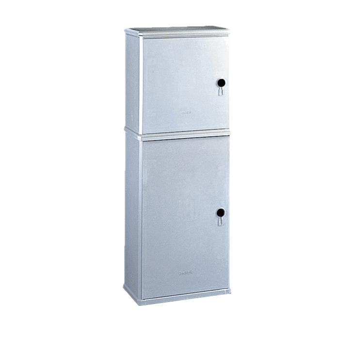 DKC EUROPE - Armadio in vetroresina a 2 vani, senza serratura, dim. 546 x 1460 x 308 mm BVNT/0-WL.