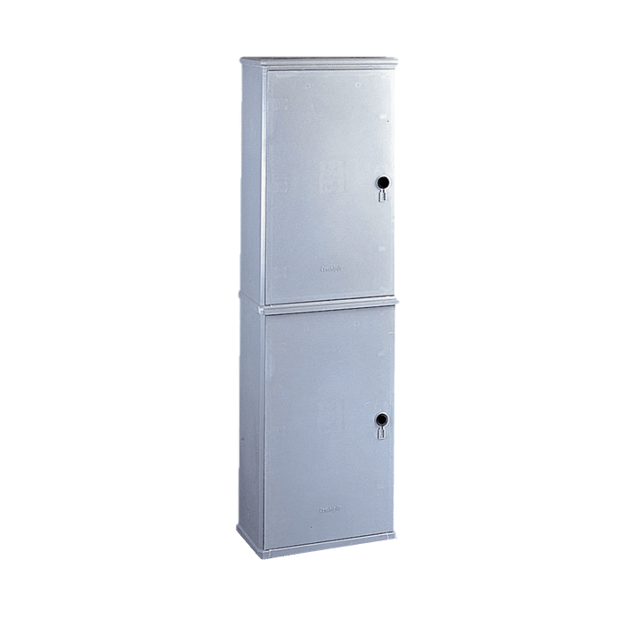 DKC EUROPE - Armadio in vetroresina a 2 vani senza serratura, dim. 546 x 1770 x 308 mm BVN/0-WL.