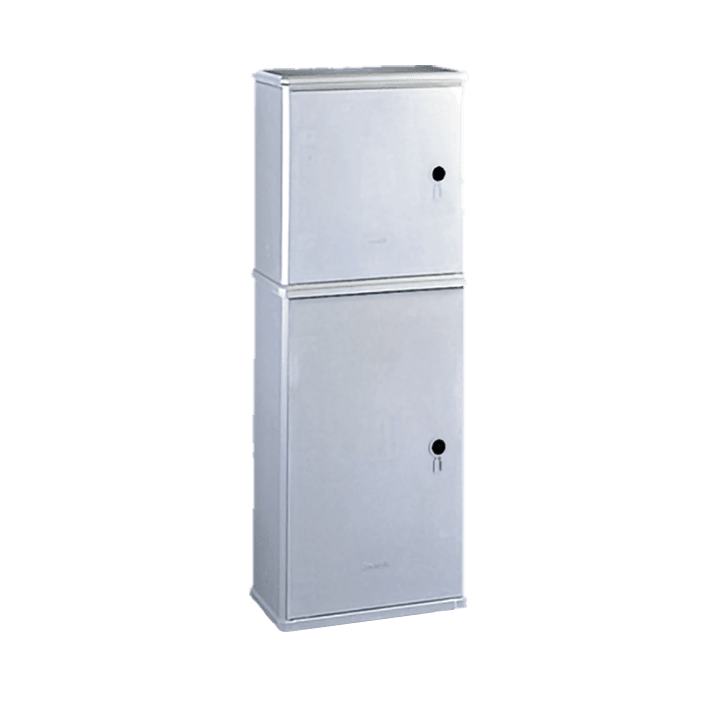 DKC EUROPE - Serie BVT-BVN - Armadio in vetroresina a 2 vani, senza serratura, dim. 546 x 1460 x 424 mm (BxAxP)