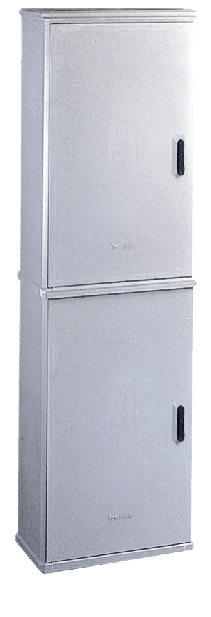 DKC EUROPE - Armadio in vetroresina a 2 vani con serratura, dim. 546 x 1770 x 424 mm BVHN/0 BVN Serie BVT-BVN.