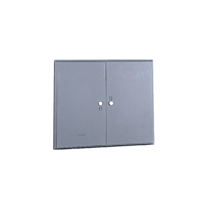 DKC EUROPE - Sportello in vetroresina per nicchia 1331x1285 mm, 2 ante, senza serratura - TPV/71/2-WL
