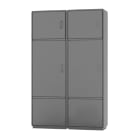 DKC EUROPE - Armadio in vetroresina Serie GRAFI 12, 2 vani + zoccolo, IP55, dim. 1840 x 1150 x 330 mm (AxBxP), G12-9/252A/ZT.