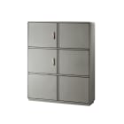DKC EUROPE - Armadio in vetroresina Serie GRAFI 12, 2 vani + zoccolo, IP55, dim. 1120 x 1150 x 460 mm GH12-6/111A/ZT SMC C/ZOCC G.