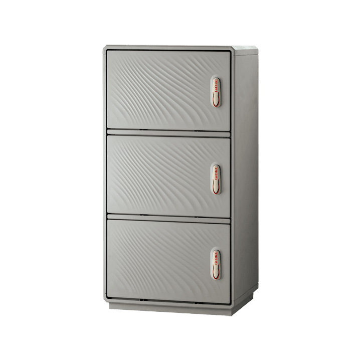 DKC EUROPE - Armadio in vetroresina Serie GRAFI 5, 3 vani, IP55, dimensioni 1390 x 580 x 460 mm GH5-8/222/T.