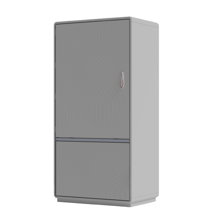 DKC EUROPE - Armadio in vetroresina Serie GRAFI 9, 1 vano + zoccolo, IP55, dim. 1390 x 910 x 330 mm (AxBxP), codice G9-8/25/ZT.