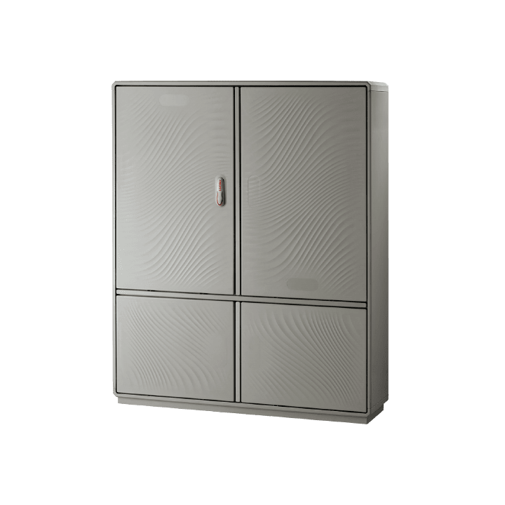 DKC EUROPE - Armadio in vetroresina Serie GRAFI 12 con 1 vano, zoccolo e dimensioni 1390 x 1150 x 460 mm (AxBxP), IP44 GH12-8/25A/ZT-4.