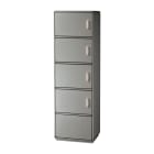 DKC EUROPE - Armadio Serie GRAFI 5 in vetroresina, 4 vani + zoccolo, IP44, dim. 1840 x 580 x 330 mm (AxBxP) G5-9/11111/ZT-4 SMC C/ZOCC.