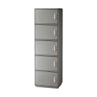 DKC EUROPE - Armadio in vetroresina Serie GRAFI 5, 5 vani, IP44, dimensioni 1840 x 580 x 330 mm (AxBxP), codice G5-9/11111/T-4.