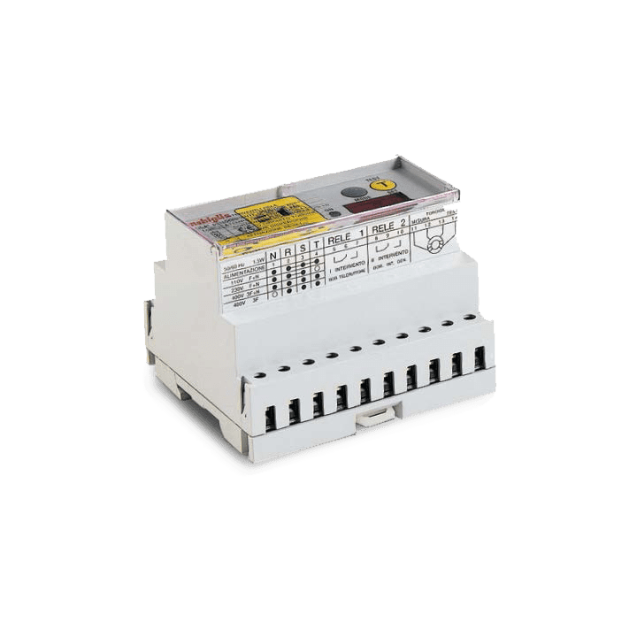 DKC EUROPE - Relè differenziale per controllo guasti a terra, 6 mod DIN, 105x90x76 mm (BxAxP) CRD23/DIN.