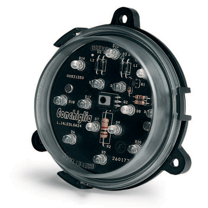 DKC EUROPE - Acc. Serie LSA34 - Lampada superiore di ricambio per segnal. stradali a stelo, 14 led ambra, 48 Vac LL114/50 Lampada a LED.