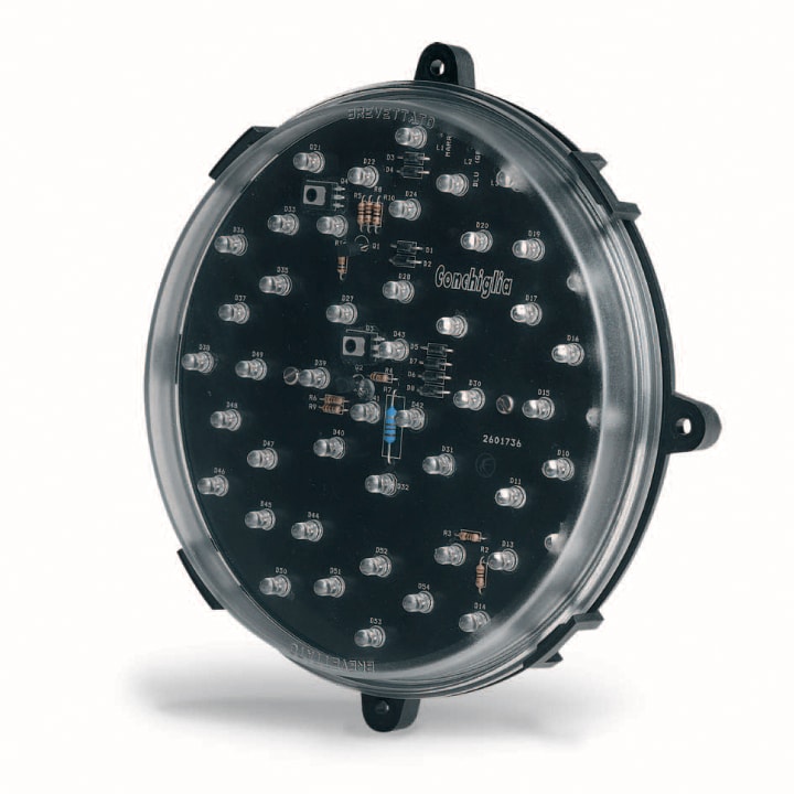 DKC EUROPE - Acc. Serie LSA33-34 - Lampada superiore di ricambio per segnal. strad. a stelo, 47 led ambra, 48 Vac LL247/50 Lampada a LED.