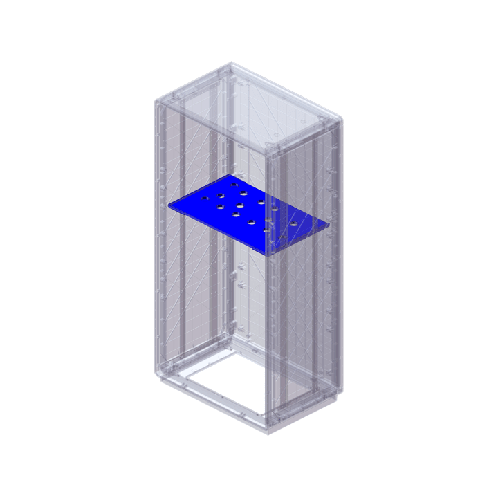 DKC EUROPE - Ripiano in vetroresina per armadi serie CV, dimensioni 546x424 mm, codice RPA/CVHT.