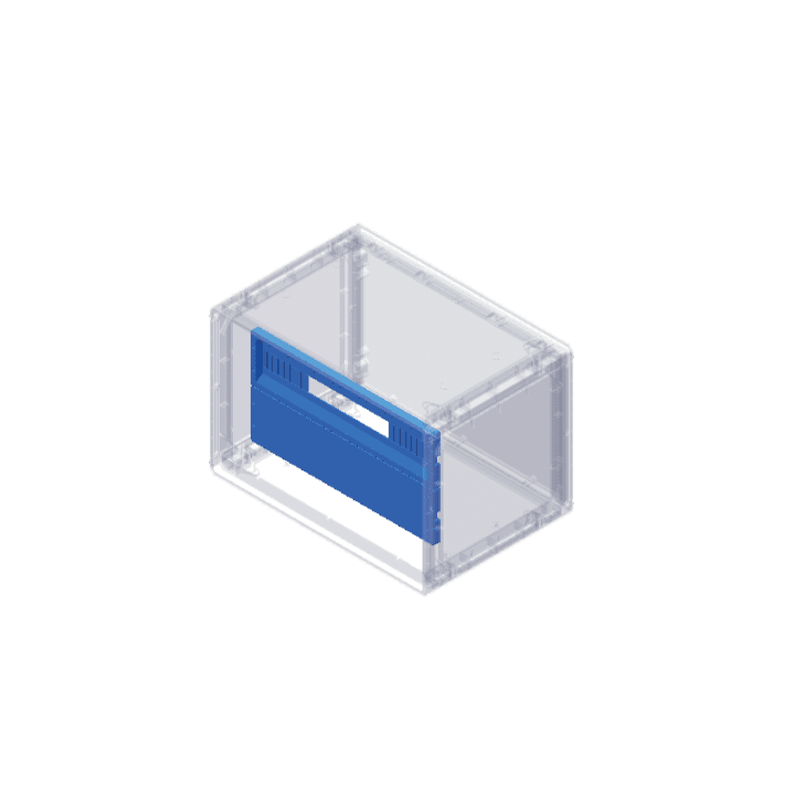 DKC EUROPE - Pannello asolato per telaio RACK19" per armadi serie GRAFI 7/9, 24 DIN, alt. 4 HE ACV/PM/RACK.