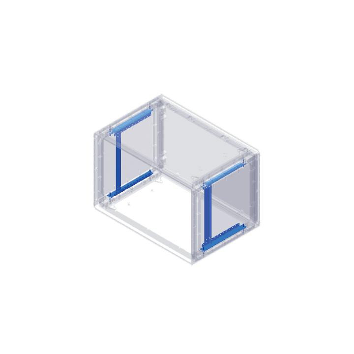 DKC EUROPE - Kit montanti per supporto accessori interni per armadi altezza 490 mm, conf. 2 pz G-2/MT.