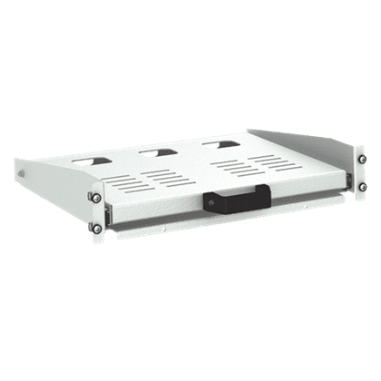 DKC EUROPE - Acc. Serie GRAFI - Ripiano estraibile per telaio RACK19" armadi serie GRAFI 7/9, prof. 300 mm, 2 HE G-R5RE300 RIPIANO ESTRAIBILE PROF.300MM.