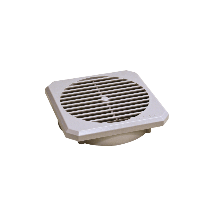 DKC EUROPE - Acc. Serie GRAFI - Bocchetta per aerazione IP44, diametro foratura 146 mm, dimens. 160 x 160 mm G-BAF/145 BOCCHETTA AERAZIONE RAL 7035.