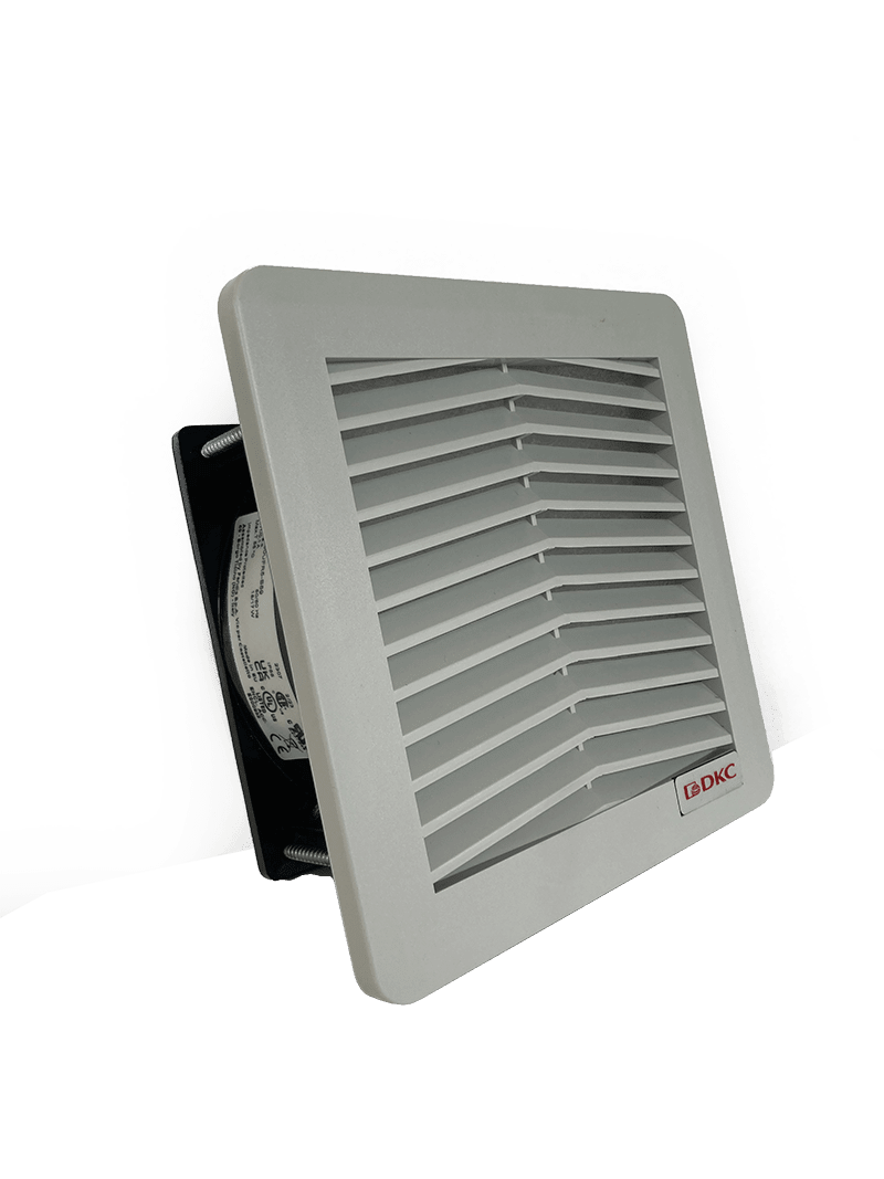 DKC EUROPE - Bocchetta di aerazione IP55 con ventola, dimensioni 150 x 150 x 29 mm, modello G-VENTIL/BAF/55.