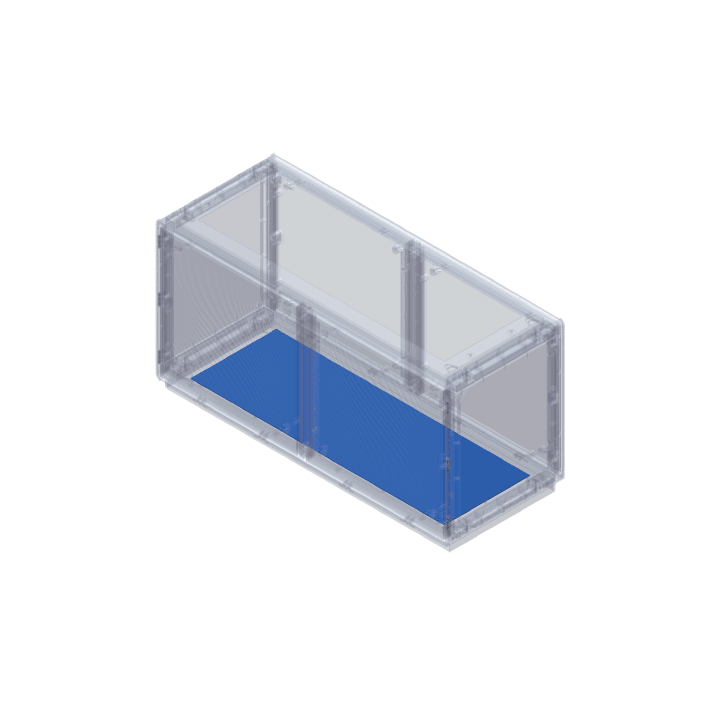 DKC EUROPE - Acc. per Serie Grafi 12 - Setto inferiore, profondità 460 mm, versione con membrane passacavi GH12/SIM Setto chiusura inferiore.