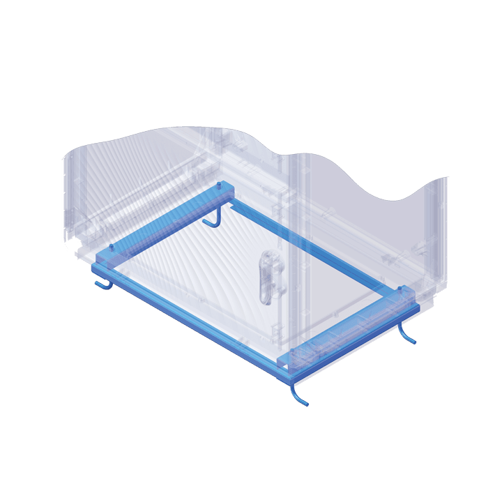 DKC EUROPE - Acc. per Serie Grafi 7 - Telaio di ancoraggio a pavimento, profondità 460 mm GH7/TA Telaio di ancoraggio