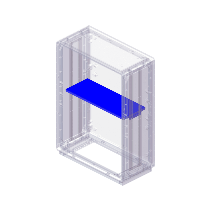 DKC EUROPE - Acc. per Serie Grafi 7 - Ripiano porta apparecchiature in lamiera prezincata, profondità 330mm G7/RP Ripiano Grafi 7 Prof.330mm.