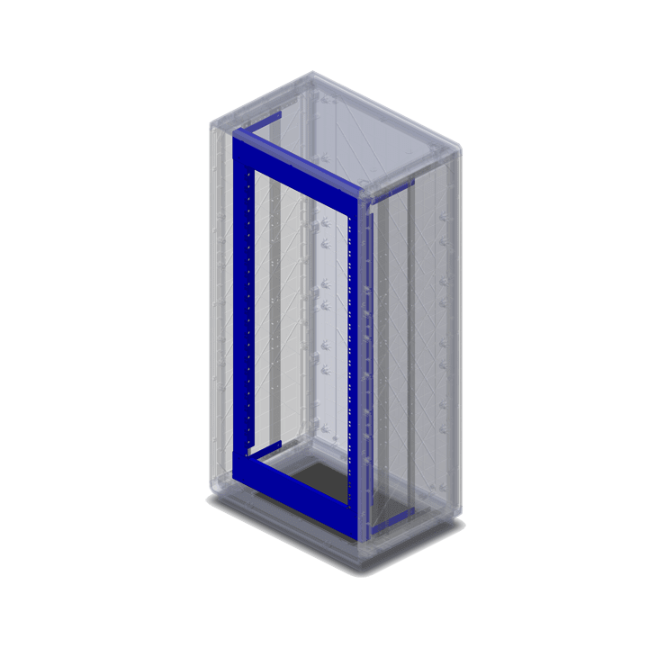 DKC EUROPE - Acc. per Serie Grafi 7 - Telaio/Cornice Rack 19, altezza vano 1130 mm, 20 HE G7/7/TR19 Telaio Cornice per Rack 19. 095777678