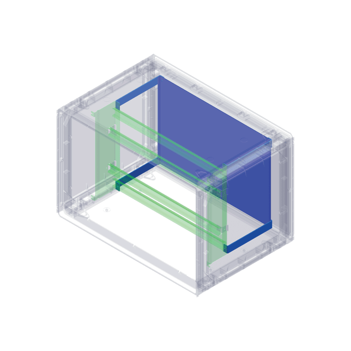 DKC EUROPE - Acc. per Serie Grafi 7 - Kit 4 staffe e piastra in acciaio per cestello cod. 095777801, prof. 460 mm GH7/2-5/PACST Piastra per cestello.