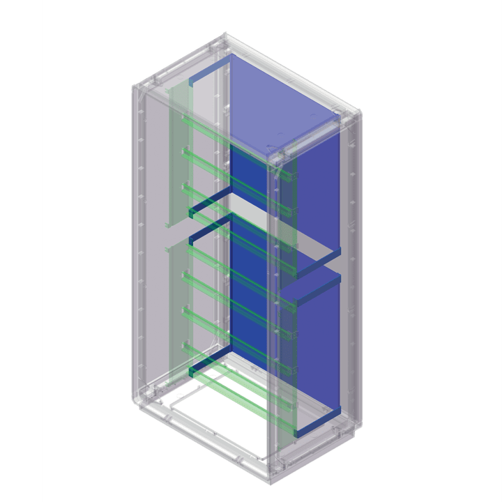 DKC EUROPE - Acc. per Serie Grafi 7 - Kit 4 staffe e piastra in acciaio per cestello cod. 095777827, prof. 460 mm GH7/7/PACST Piastra per cestello GH.