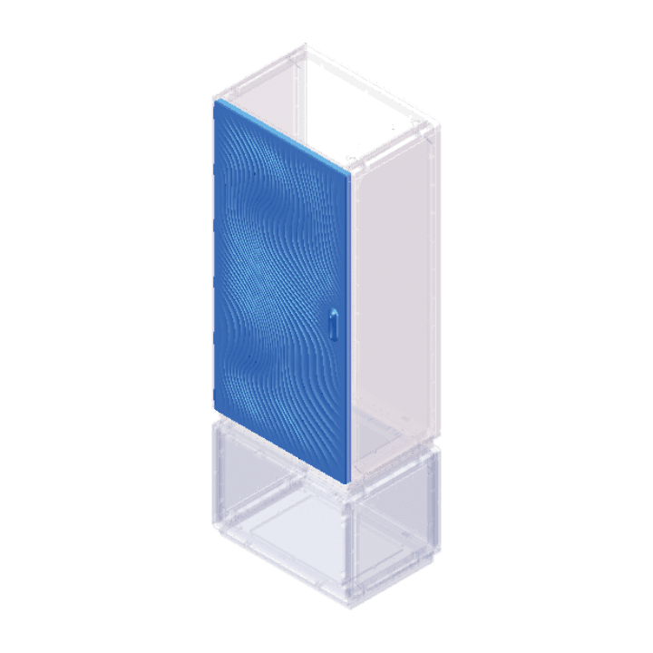 DKC EUROPE - Kit anta vano per Serie GRAFI 9, altezza 490 mm, vano 433 mm - G9/2/KA H 490