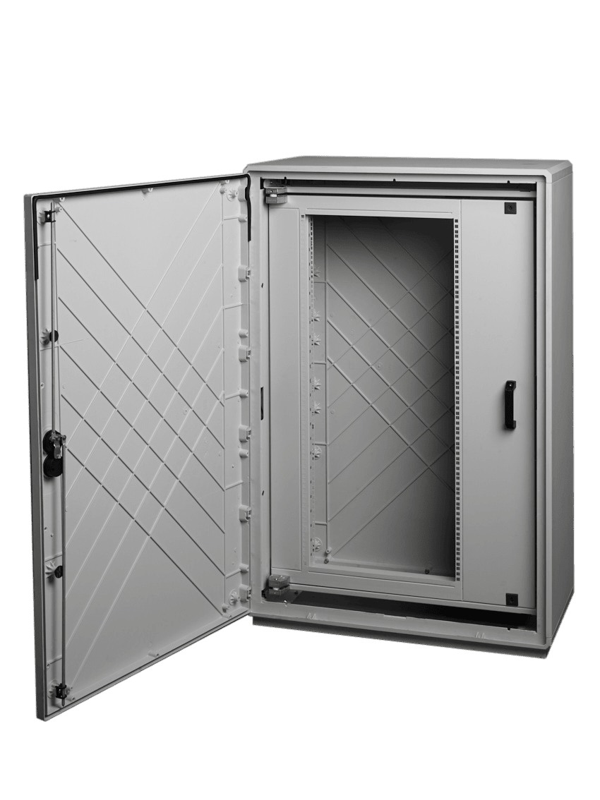 DKC EUROPE - Acc. per Serie GRAFI 9 - Telaio/cornice per Rack19", vano altezza 1340 mm, 24 HE, porta girevole