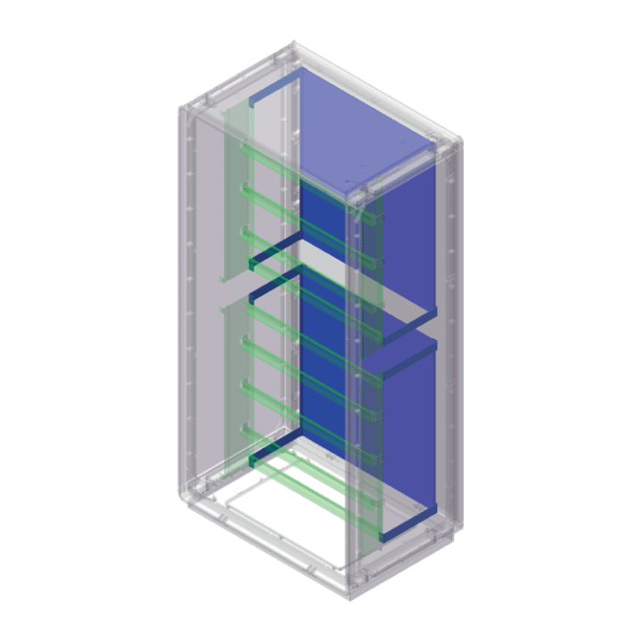 DKC EUROPE - Acc. per Serie Grafi 9 - Kit 4 staffe e piastra in acciaio per cestello cod. 095779823, prof. 330 mm G9/7/PACST Piastra per cestello Grafi 9, staffe e piastra in acciaio, profondita 330 mm. 095779849