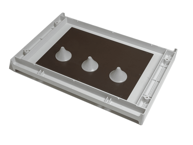 DKC EUROPE - Acc. per serie Grafi 5 - Giunzione verticale con massima apertura e setto passacavi, profondità 460 mm, con membrane.