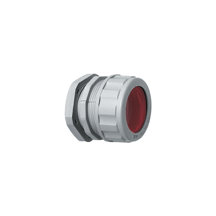 DKC EUROPE - Acc. per Serie UPM - Applicazione di raccordo in poliammide PA6V0 per cavi/tubi diametro 22 mm, PI67 EA/IRT/28 ESEC. APPLICATA.