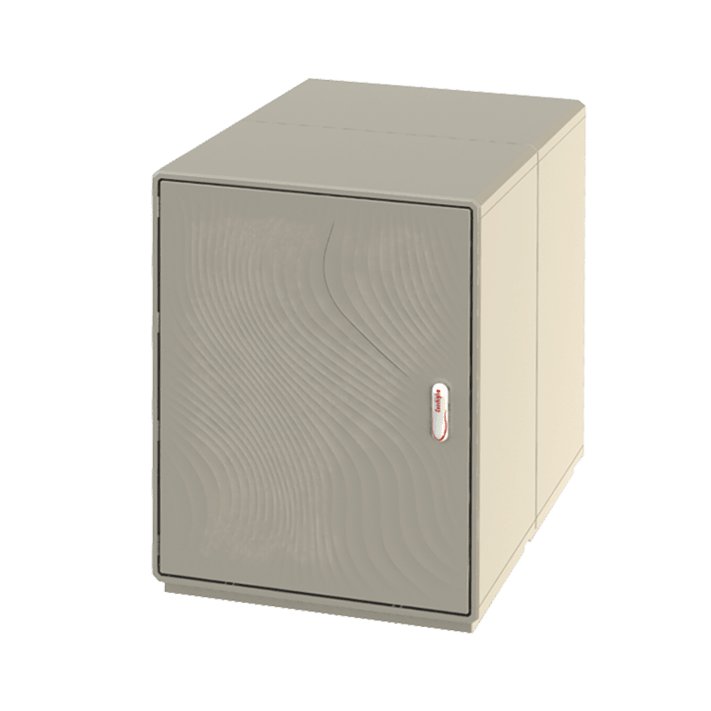 DKC EUROPE - Esecuzioni speciali per Serie GRAFI - Accoppiamento in profondità 1 vano e 1 vano con zoccolo, 1 porta G-EA/DP/A1 Esecuzione Assemblaggio Profondità.