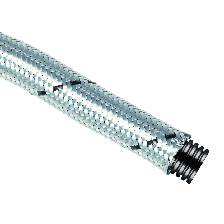 DKC EUROPE - Tubo flessibile in poliammide PA6 6,5 x 10 mm con treccia in acciaio zincato AD10.