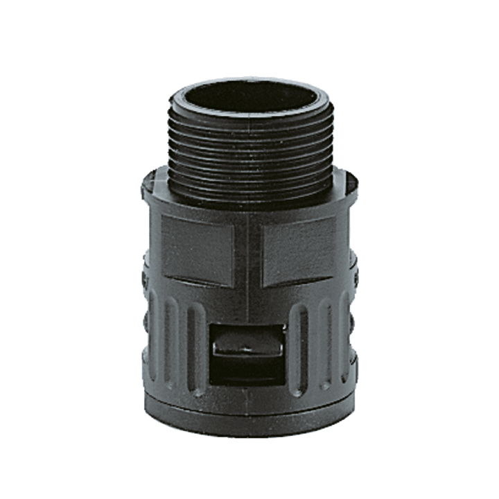 DKC EUROPE - Raccordo maschio fisso PG11 in poliammide nero, grado di protezione IP66, dimensione AD10. 5010-0711N