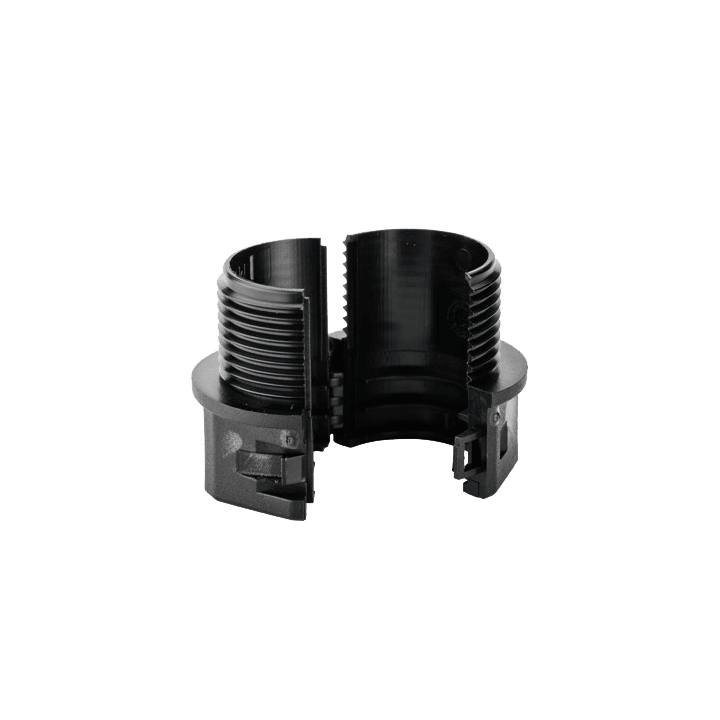 DKC EUROPE - Raccordo apribile serie DUO per tubi Metrico 63 x 1,5 nero AD54,5 - RQG-DUO-M AD 54,5 - M63.