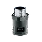 DKC EUROPE - Raccordo ad innesto rapido in PA, metrico 32x1,5 con filetto maschio metallico, nero, IP68, AD28,5 - Inserto metallico M32 AD28,5 nero IP68.