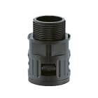 DKC EUROPE - Raccordo maschio fisso NPT1 in PA, nero, IP68, AD42,5, filetto ad innesto rapido.