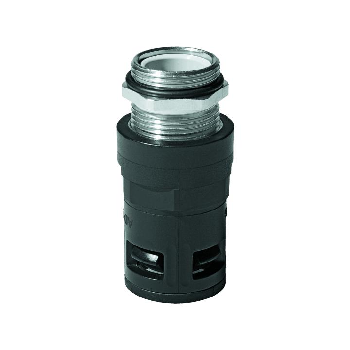DKC EUROPE - Raccordo pressacavo metrico M20 filetto maschio metallico nero IP68 AD21,2