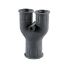 DKC EUROPE - Raccordo di distribuzione a Y AD18,5-18,5-18,5 nero in TPE IP66.