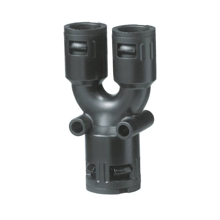DKC EUROPE - Raccordo di distribuzione a Y-PA AD34,5-34,5-42,5 nero IP68 RAC.AD RQY-PA.