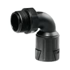 DKC EUROPE - Raccordo curvo 90° ECO M25 filetto maschio plastico nero IP66 AD21,2 Metrico 25 x 1,5 mm.