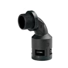 DKC EUROPE - Raccordo curvo 90° filetto maschio plastico M12x1,5mm IP66 nero AD10.
