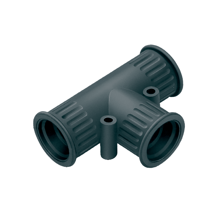 DKC EUROPE - Raccordo distribuzione T AD10-10-10 nero in TPE IP68.