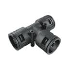 DKC EUROPE - Raccordo di distribuzione a T in poliammide AD28,5-28,5-34,5 nero IP68 RAC.RQT-PA.