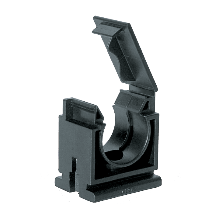 DKC EUROPE - Collare fissatubo monopezzo in poliamide nero AD10 PA AD10 nero. 5043-07N