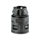 DKC EUROPE - Raccordo passaparete nero IP66 AD42,5 con foro M25x1,5 e AD28,5, adatto per installazioni sicure e protette.
