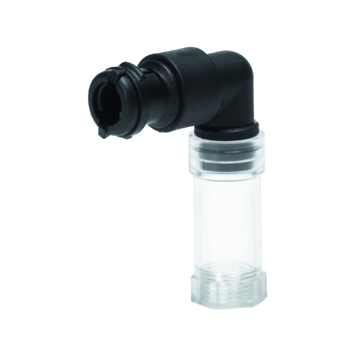 DKC EUROPE - Raccordo curvo per sensore M30x1, lunghezza 60mm, IP50, AD10, in poliammide.